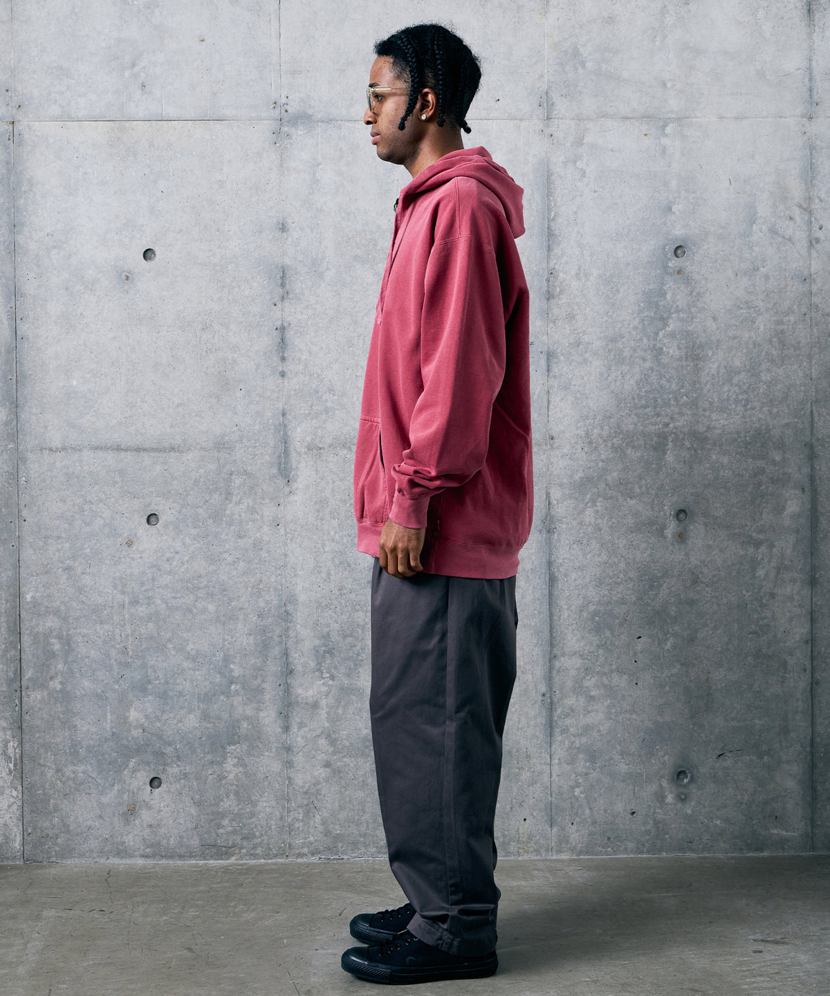 AFTERFADE HALF ZIP HOODIE
