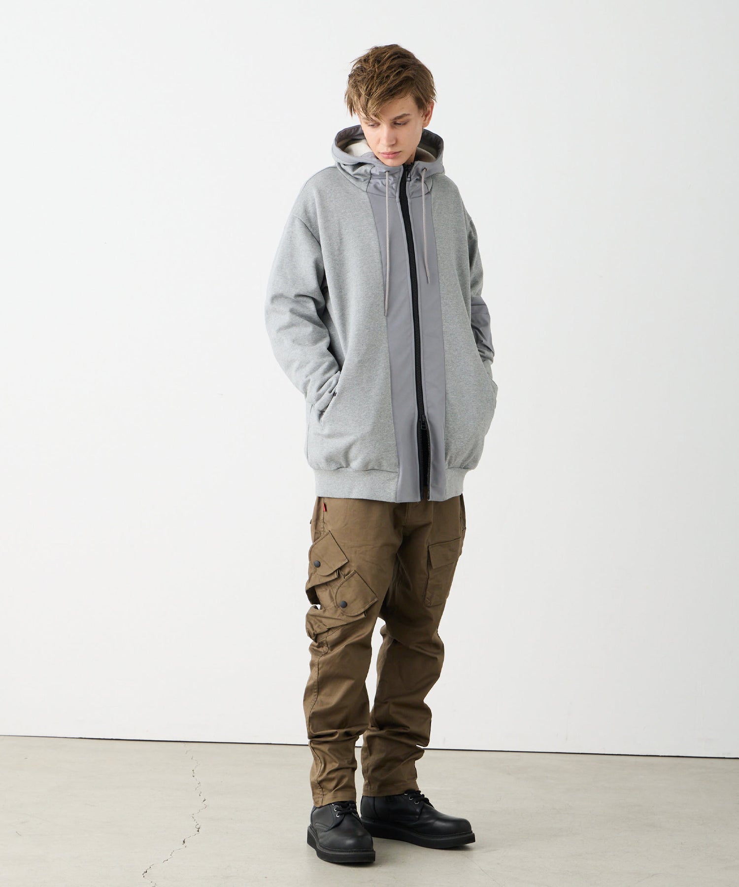 都市暗影拉链连帽衫