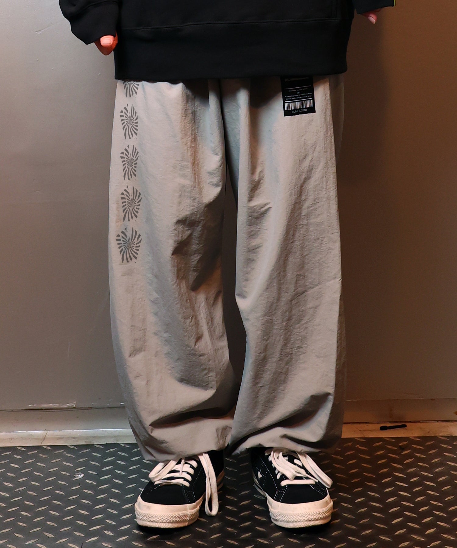 Warp logo nylon pants