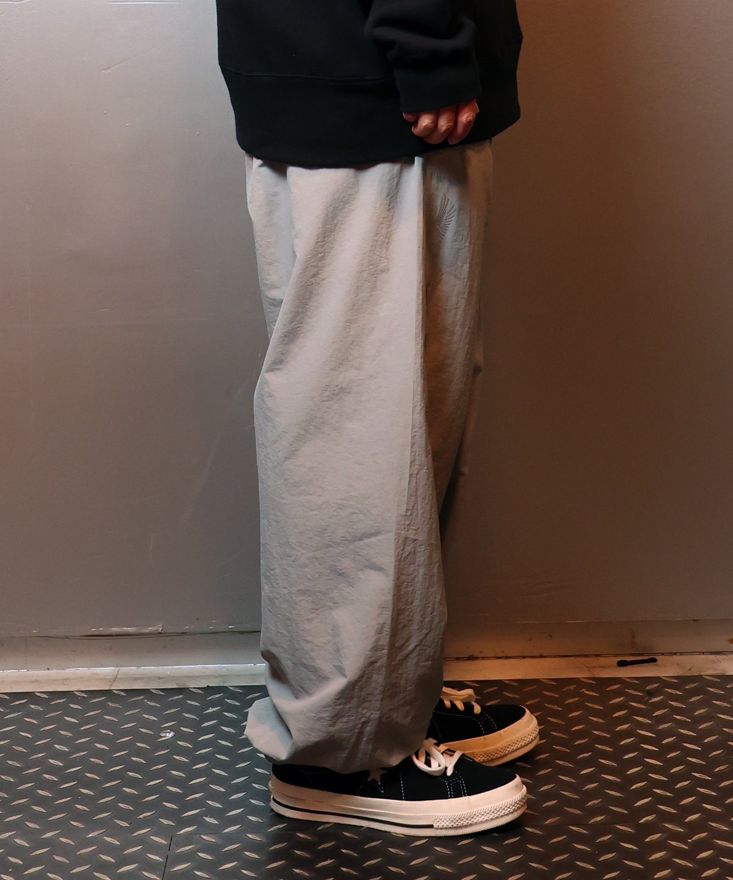 Warp logo nylon pants