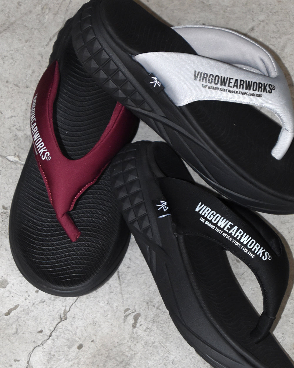 VIRGOwearworks サンダル VG-GD-736 黒 FEATURE＞ GRIP STRIDE SANDAL