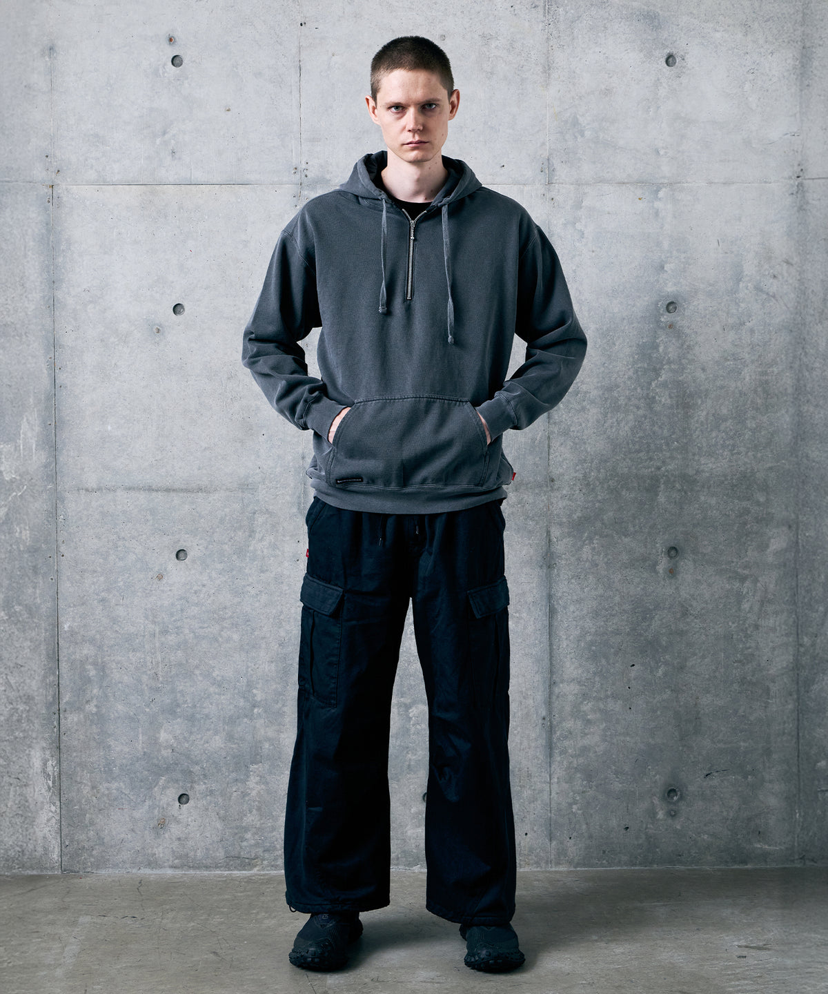 AFTERFADE HALF ZIP HOODIE