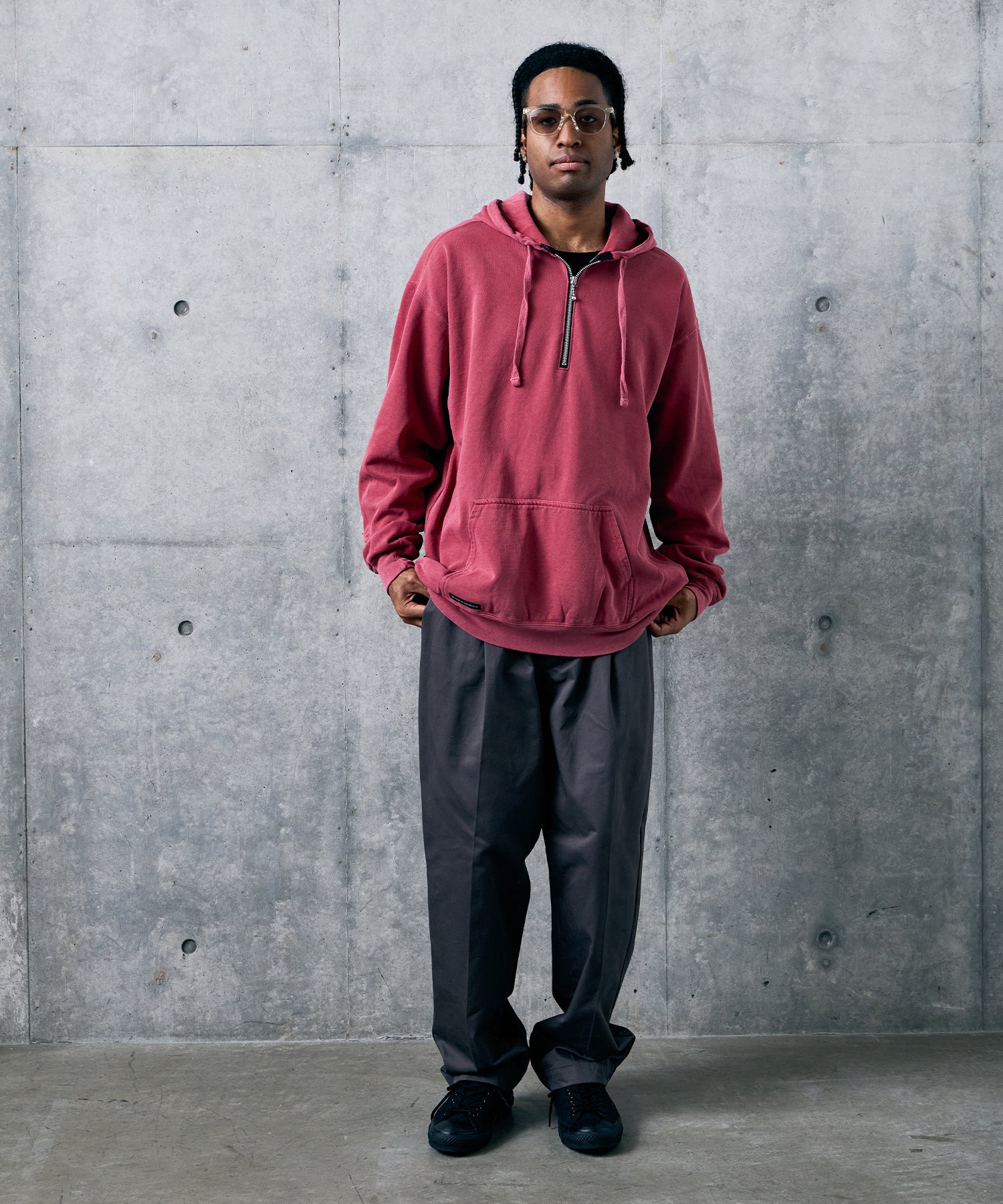 AFTERFADE HALF ZIP HOODIE
