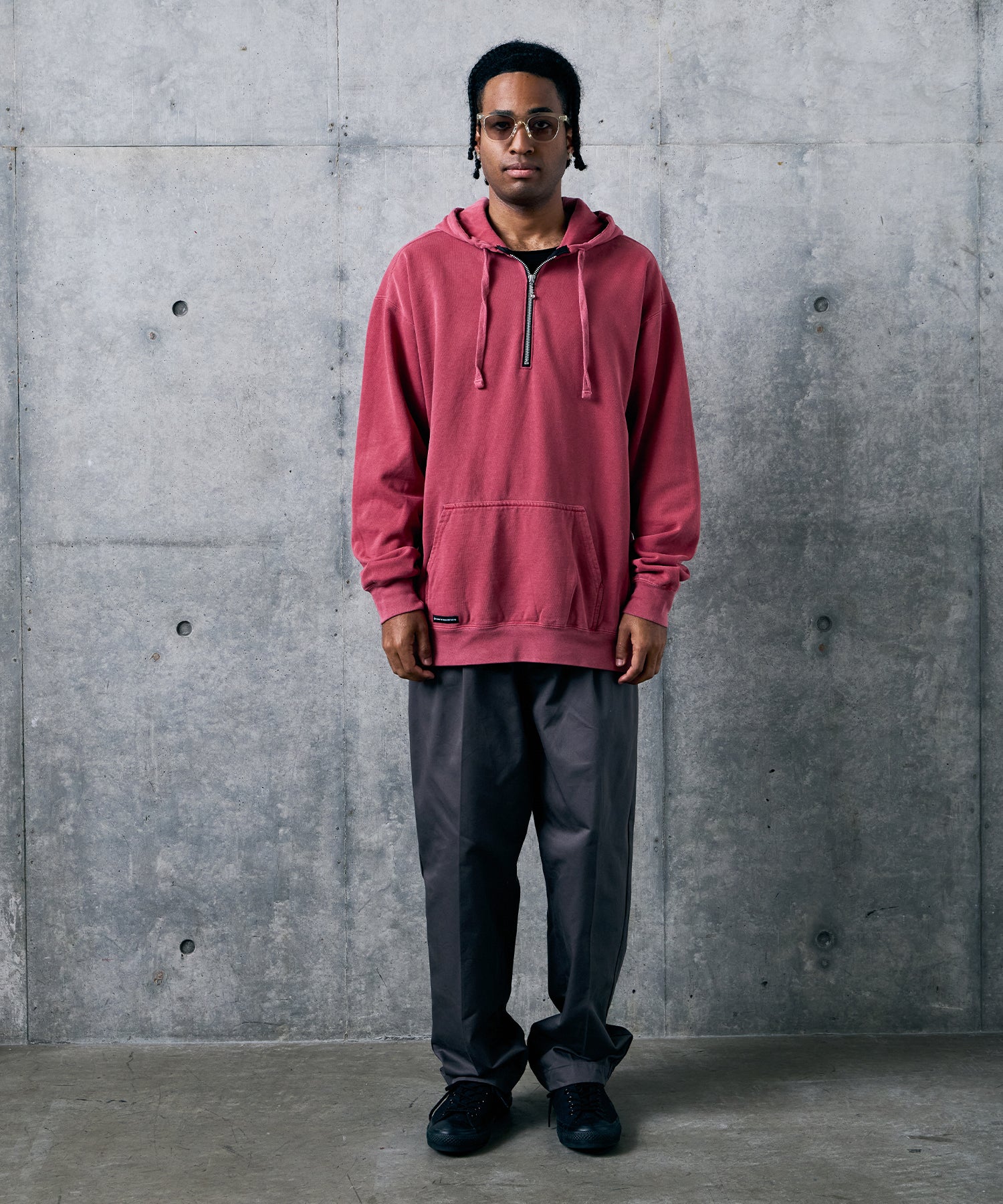 AFTERFADE HALF ZIP HOODIE
