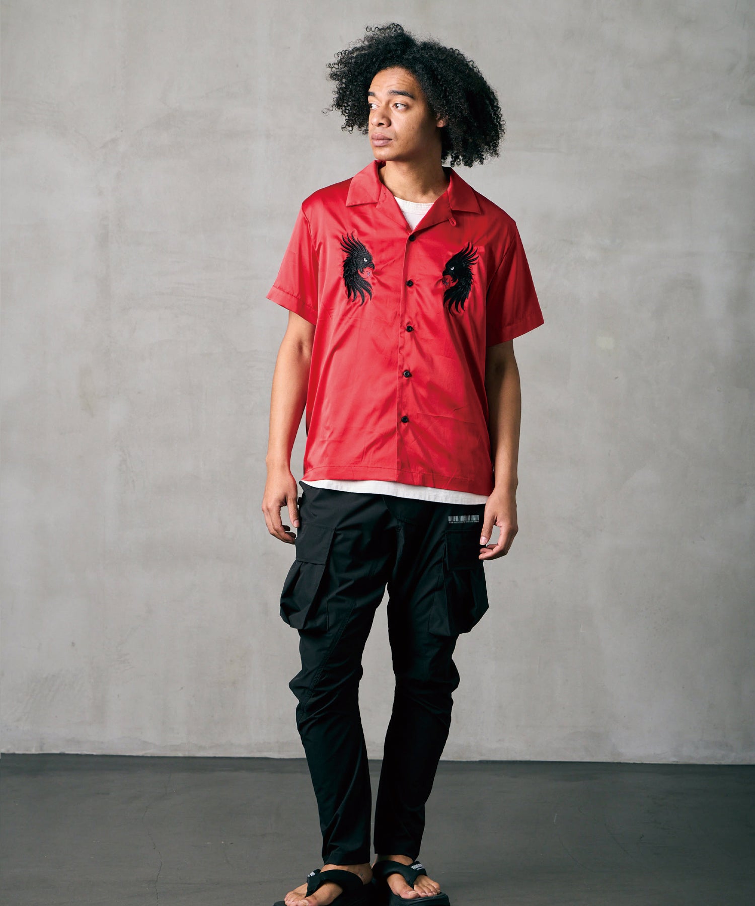 COLLINGSWOOD H.S. アメリカンフットボールシャツ 81 古着 LUXE BOWLING SATIN SHIRT