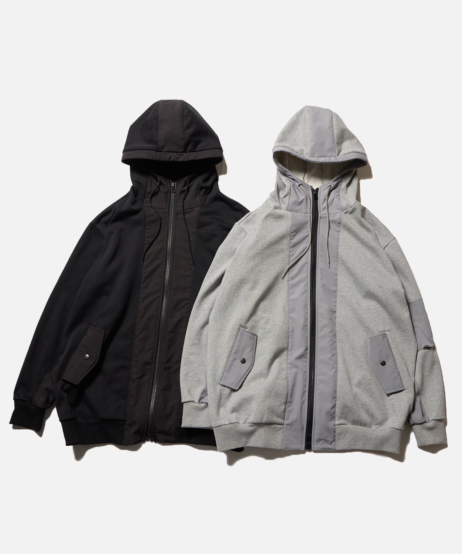 都市暗影拉链连帽衫