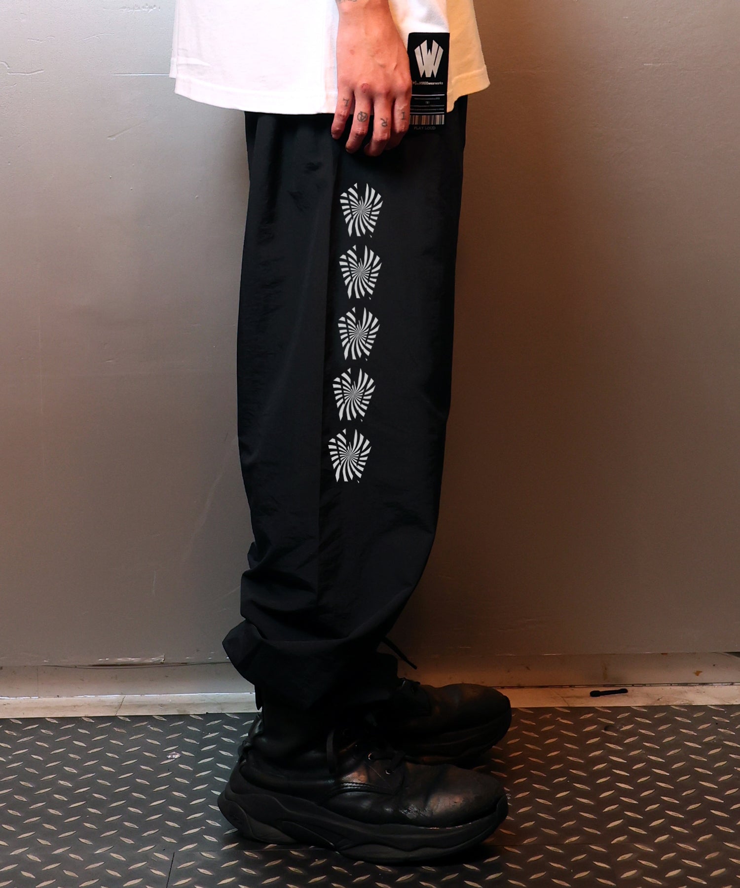 Warp logo nylon pants