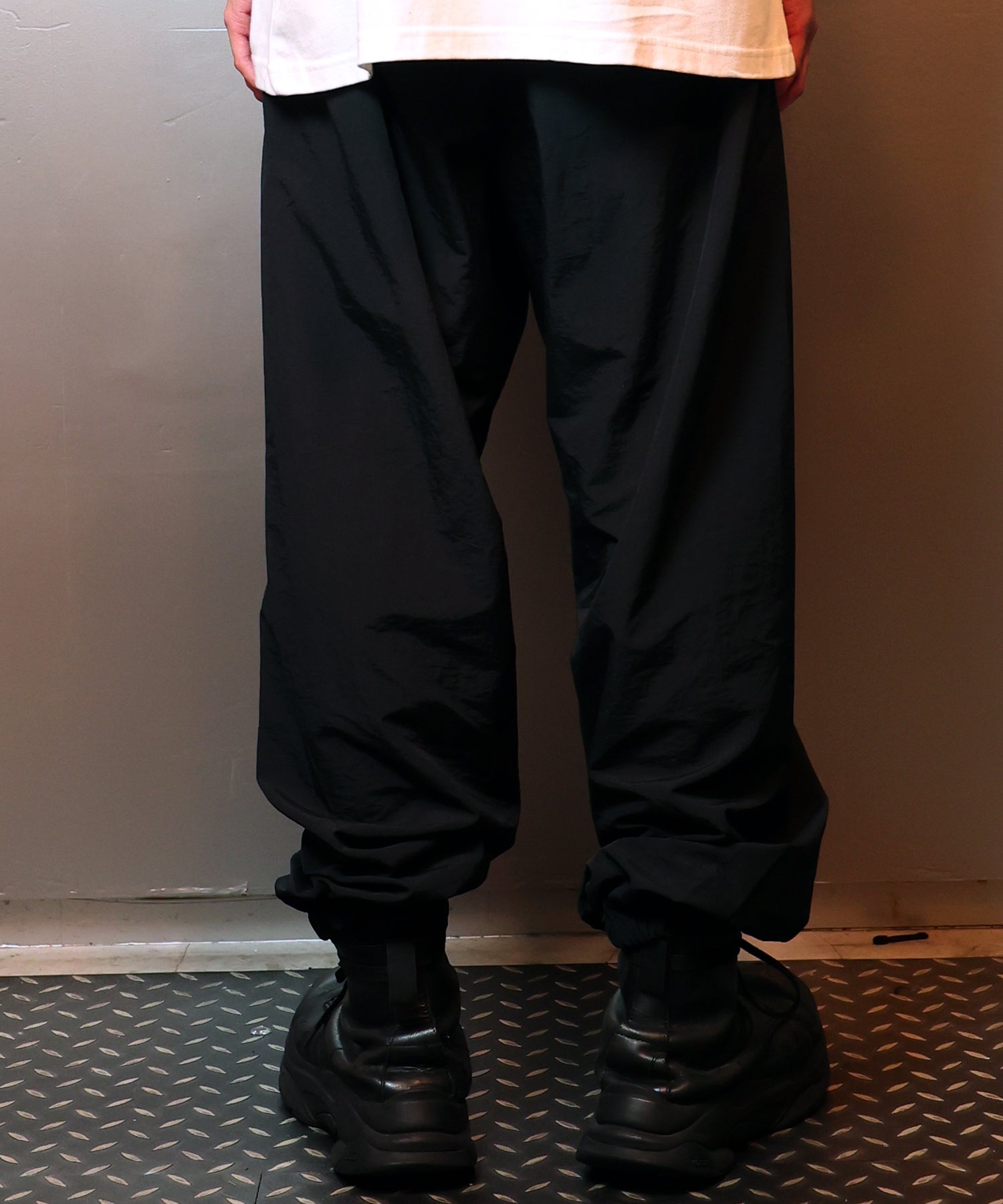 Warp logo nylon pants