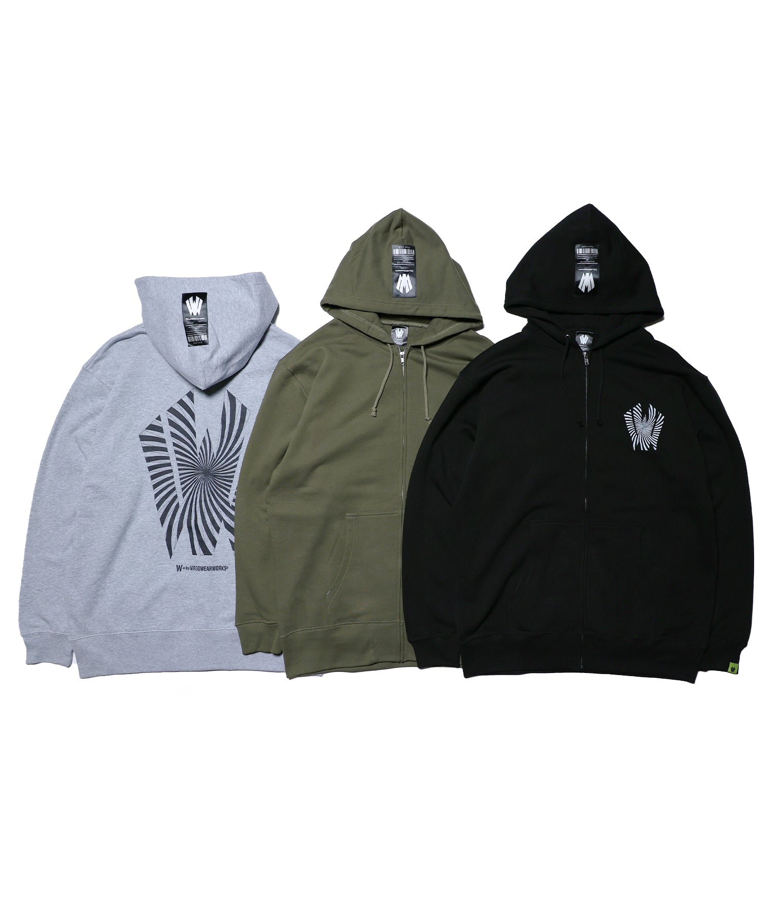 Warp logo zip hoodie
